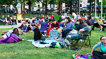 Crowd Watching Movie